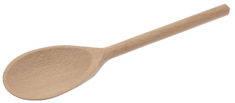 Grydeske med ovalt hoved | Ubehandlet bøgetræ 20 cm.