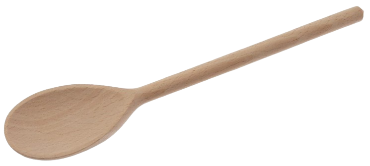 Grydeske med ovalt hoved | Ubehandlet bøgetræ 25 cm.