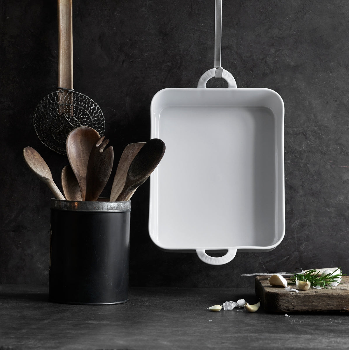 Pillivuyt Toulouse Fad 25 x 23 x 6 cm, 2,4 liter, Hvid