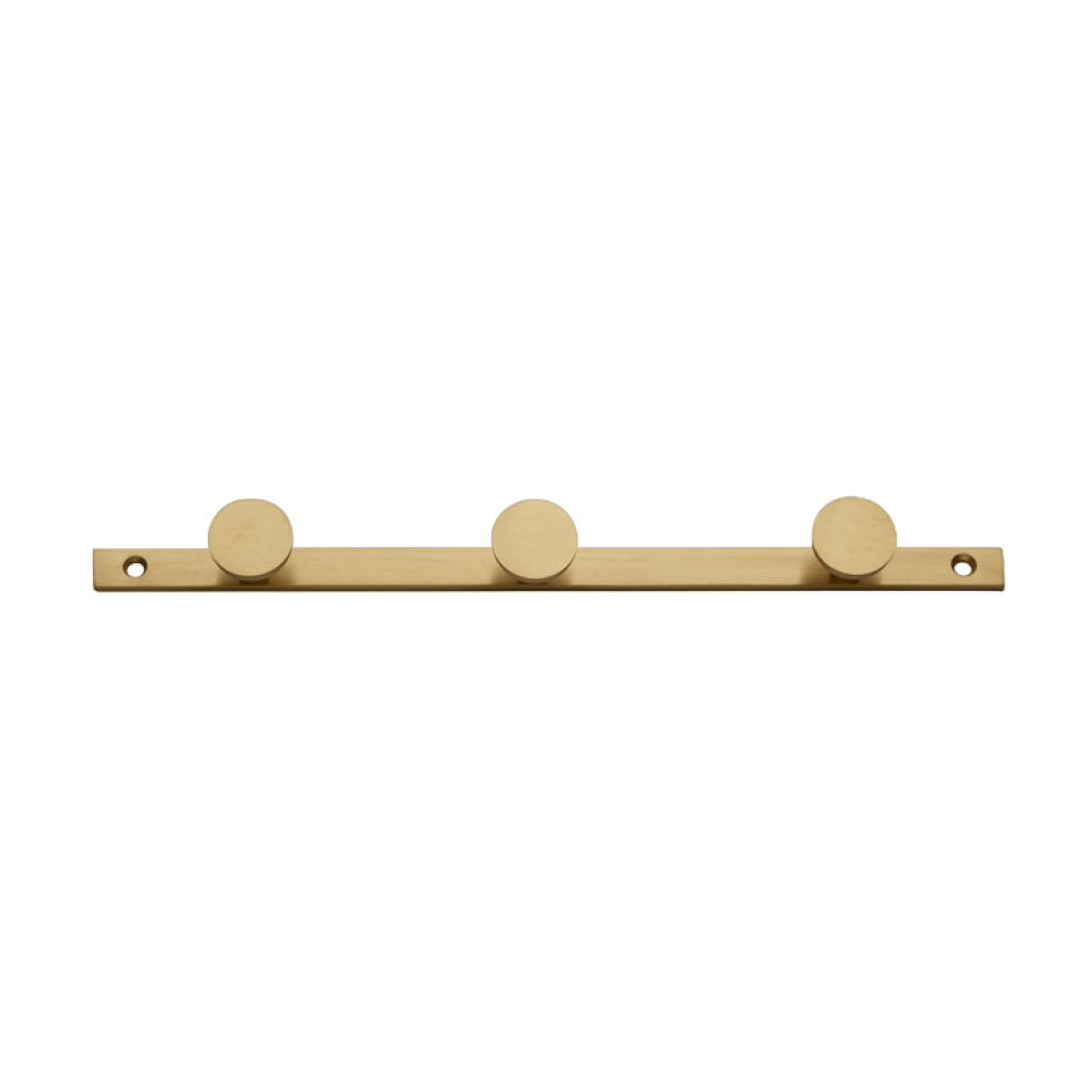 Geometrisk | Knagerække, messing, L: 27 cm