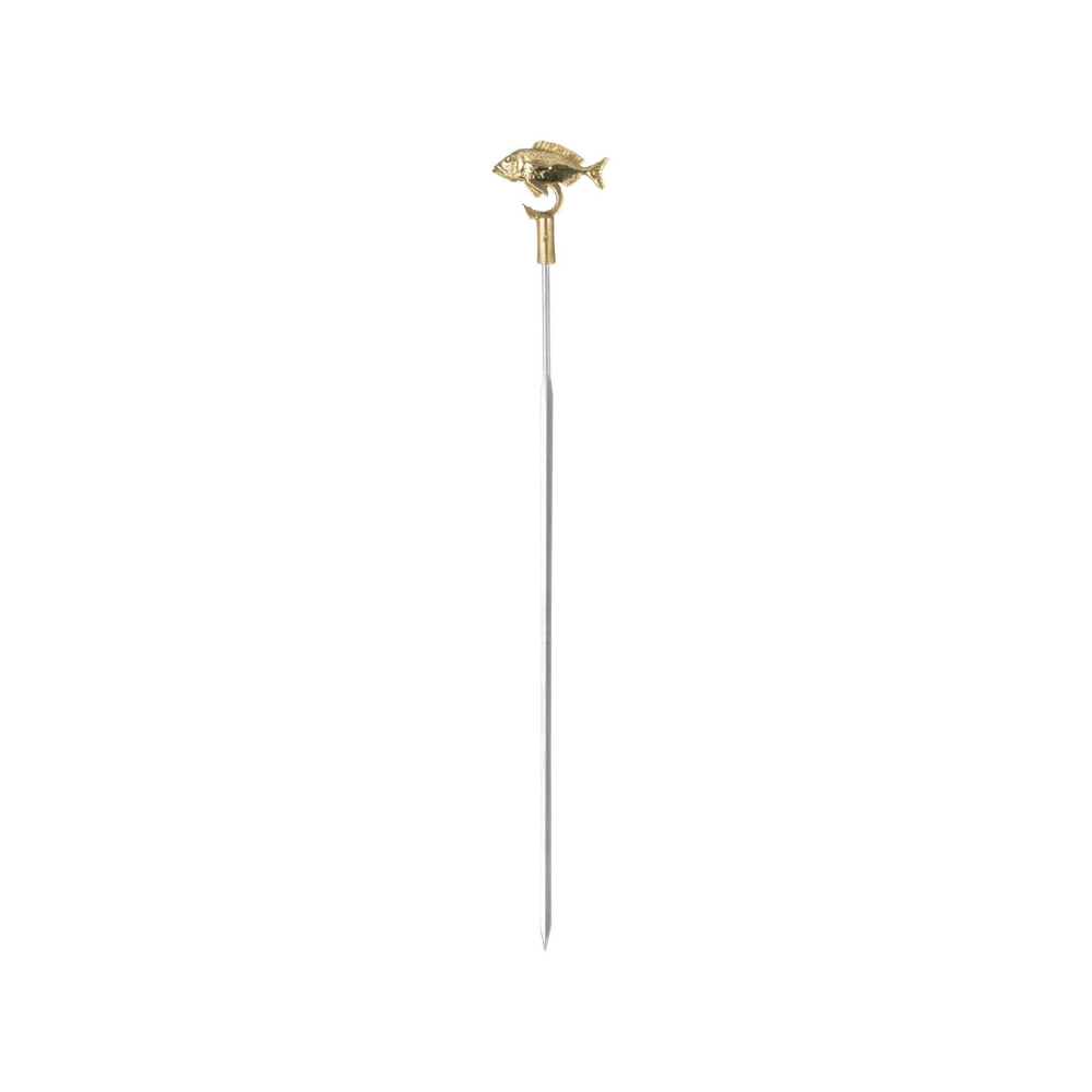 Grillspyd med fisk, 28 cm.