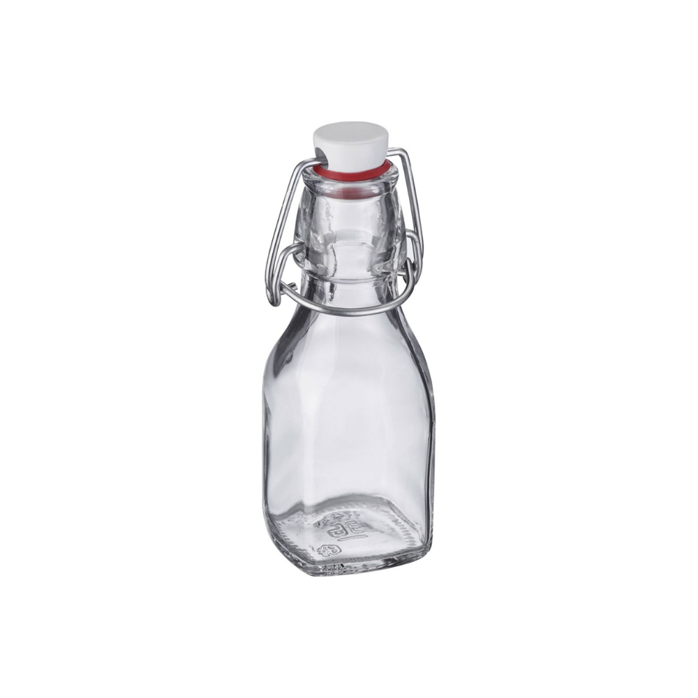 Patentlåg glasflaske 125ml.
