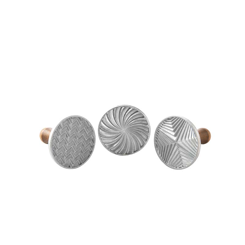 Kagestempler med træhåndtag, sæt med 3 stk.