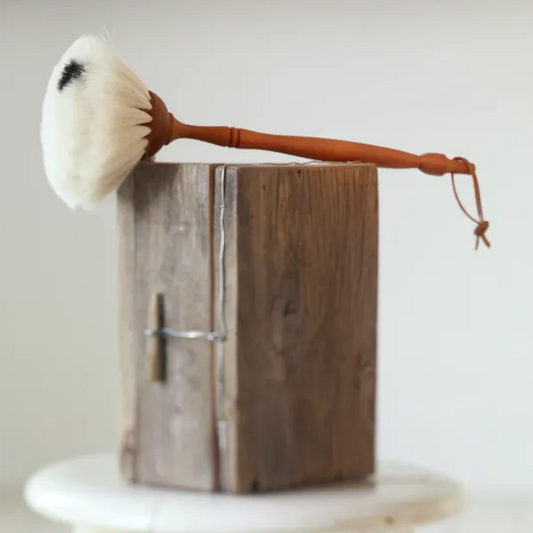Støvkost, lyse gedehår 34cm