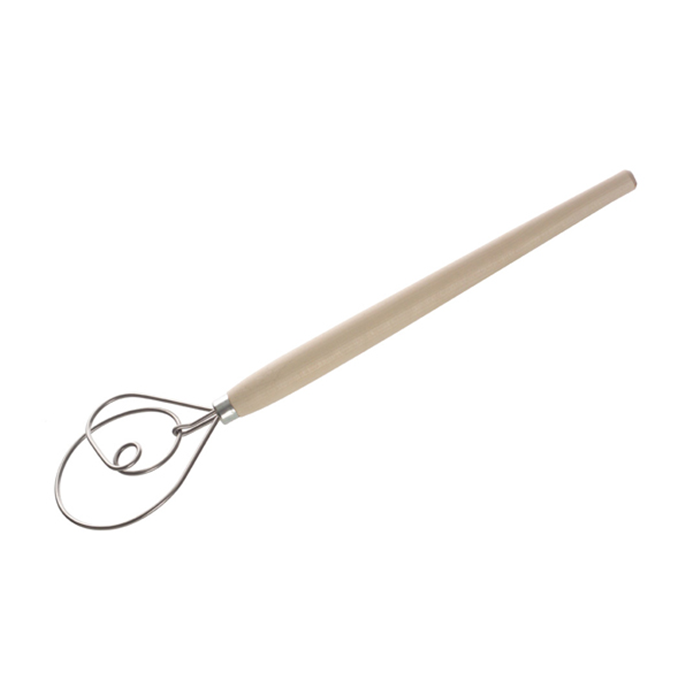 Farsrører i metal med træhåndtag