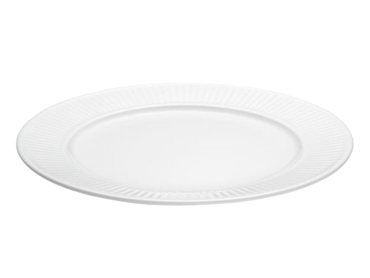 Pillivuyt Plissé Tallerken, flad, Dia 28 cm, Hvid