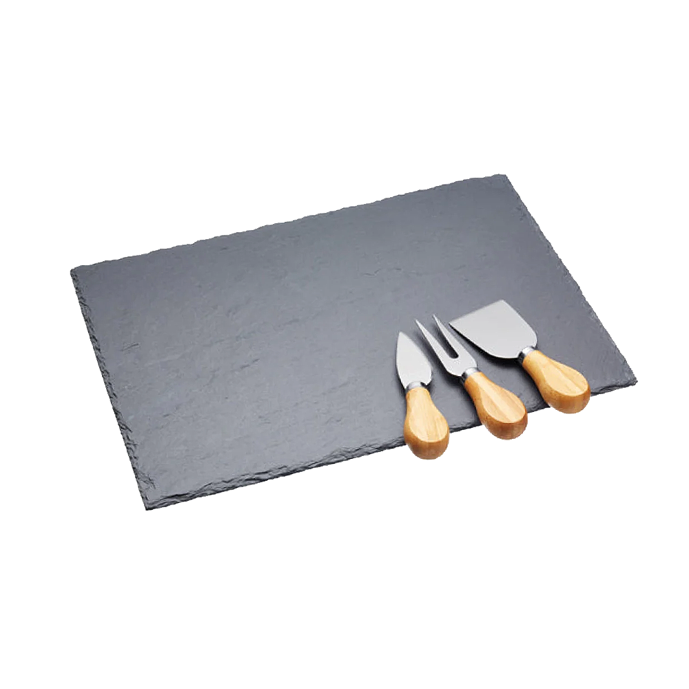 Ostesæt, med skiffer plade