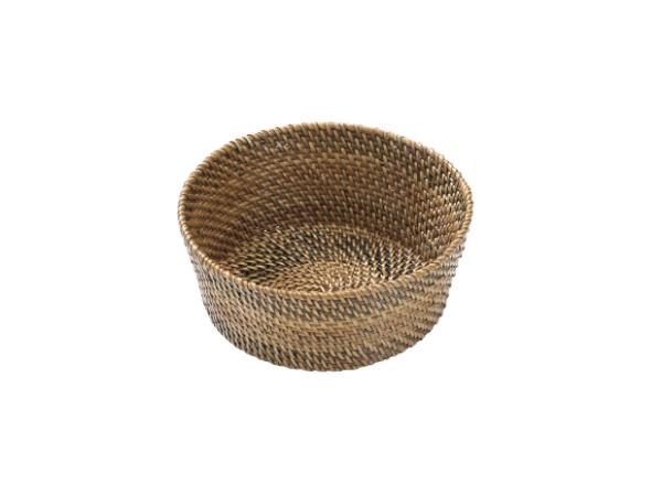 Pillivuyt - Flettet brødkurv, rund med flad bund, 15 cm.