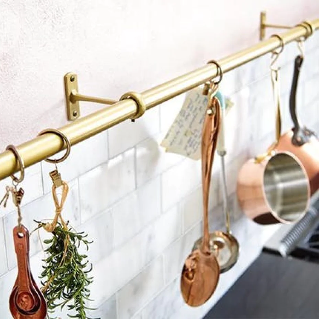 Midter rørholder i messing