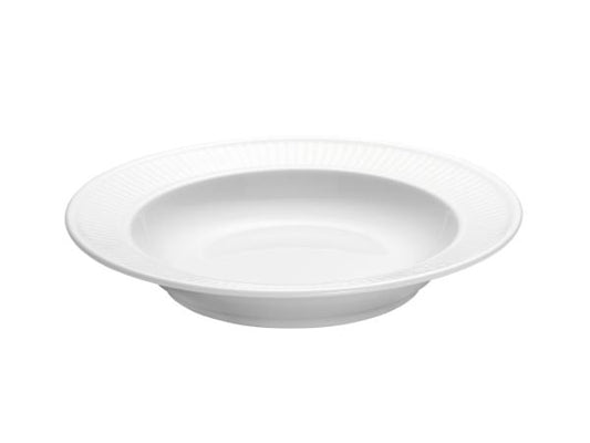 Pillivuyt Plissé Tallerken, dyb, Dia 22 cm, Hvid