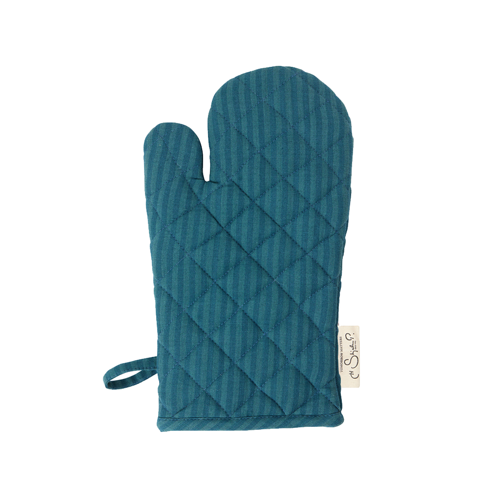 Noah | Grillhandske i øko bomuld Petrol Grillhandsker