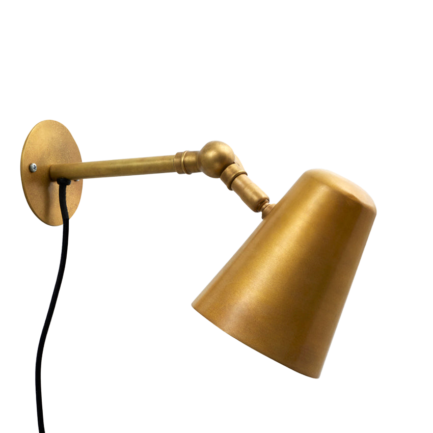Vala Flex væglampe i rå messing fra H. Skjalm P. Design: H. Skjalm P.
