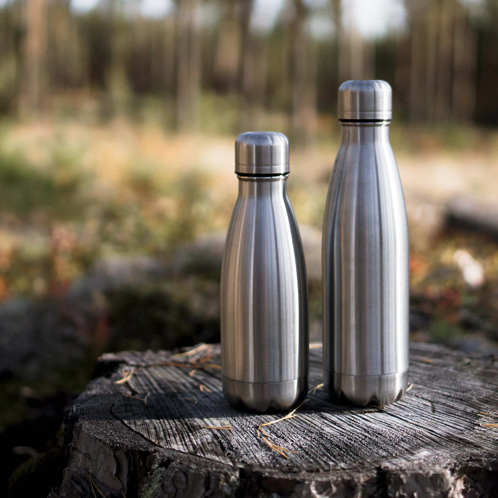 Pure termo drikkedunk i rustfrit stål fra Pulito fås i 3 størrelser