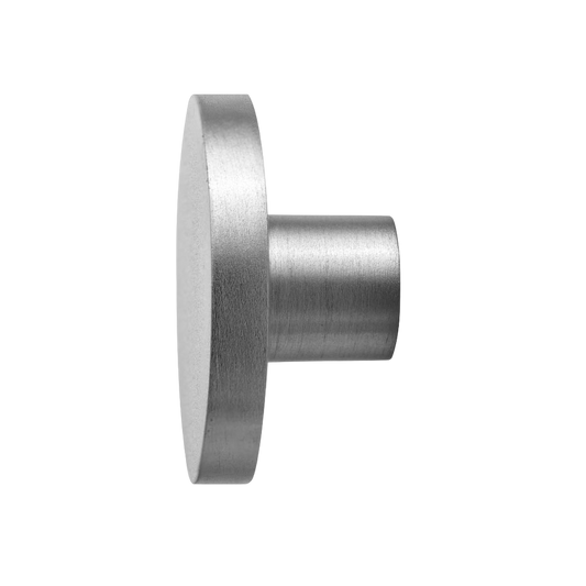 Knop | mat stål, Ø 4 cm