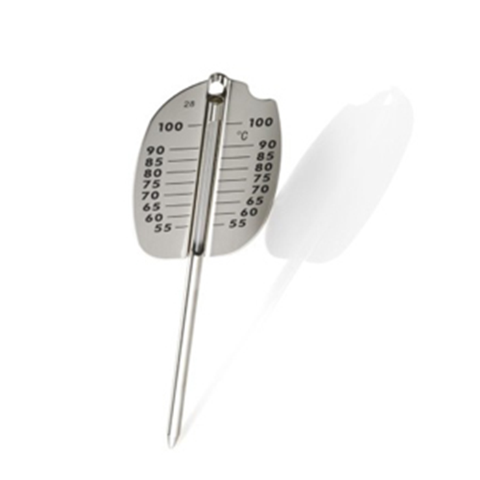 Termometer til kød, flad, rustfrit stål, 18cm.