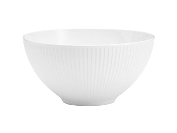 Pillivuyt Plissé Skål, Dia 25 cm, 3,3 liter, Hvid