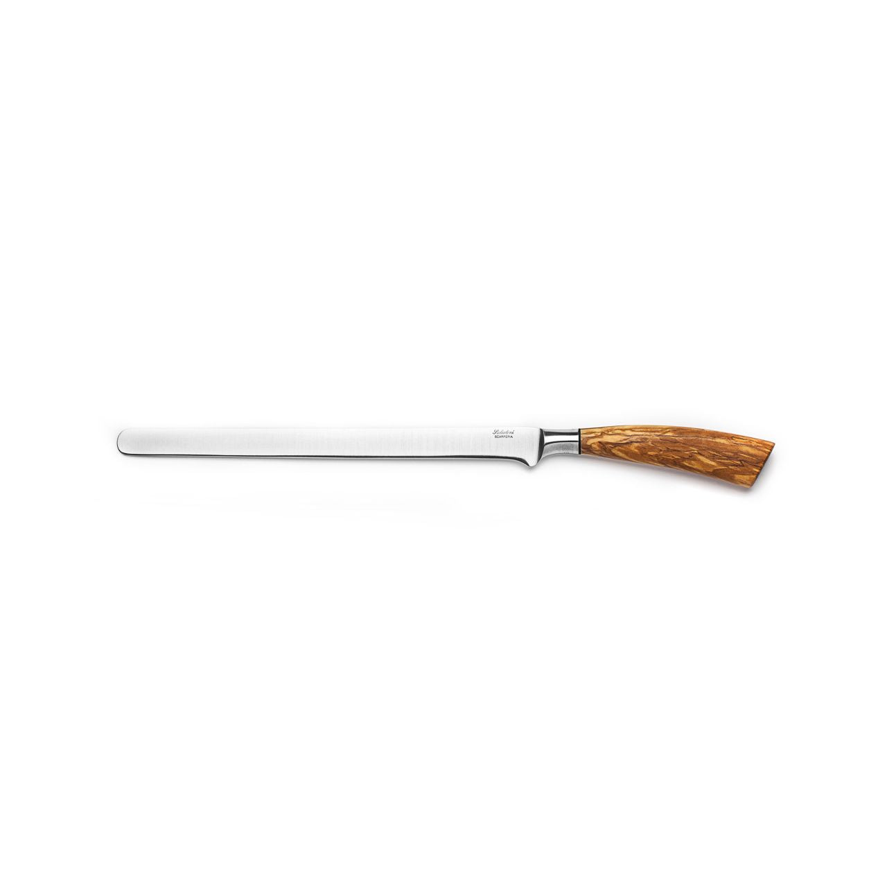 Skinkekniv fra italienske Saladini med skaft i oliventræ. 41 cm. 5001O