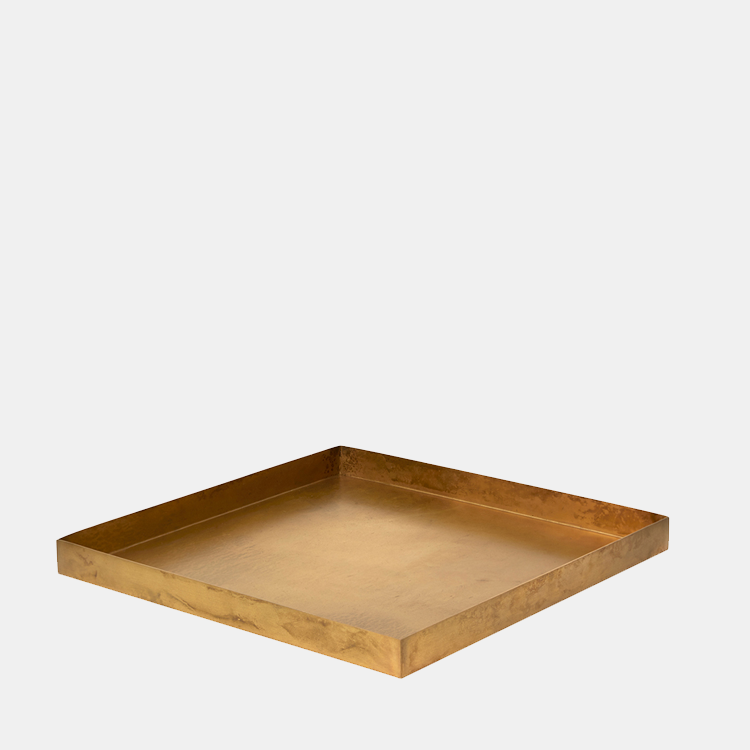 Bakke - Rå messing - 24x24 cm