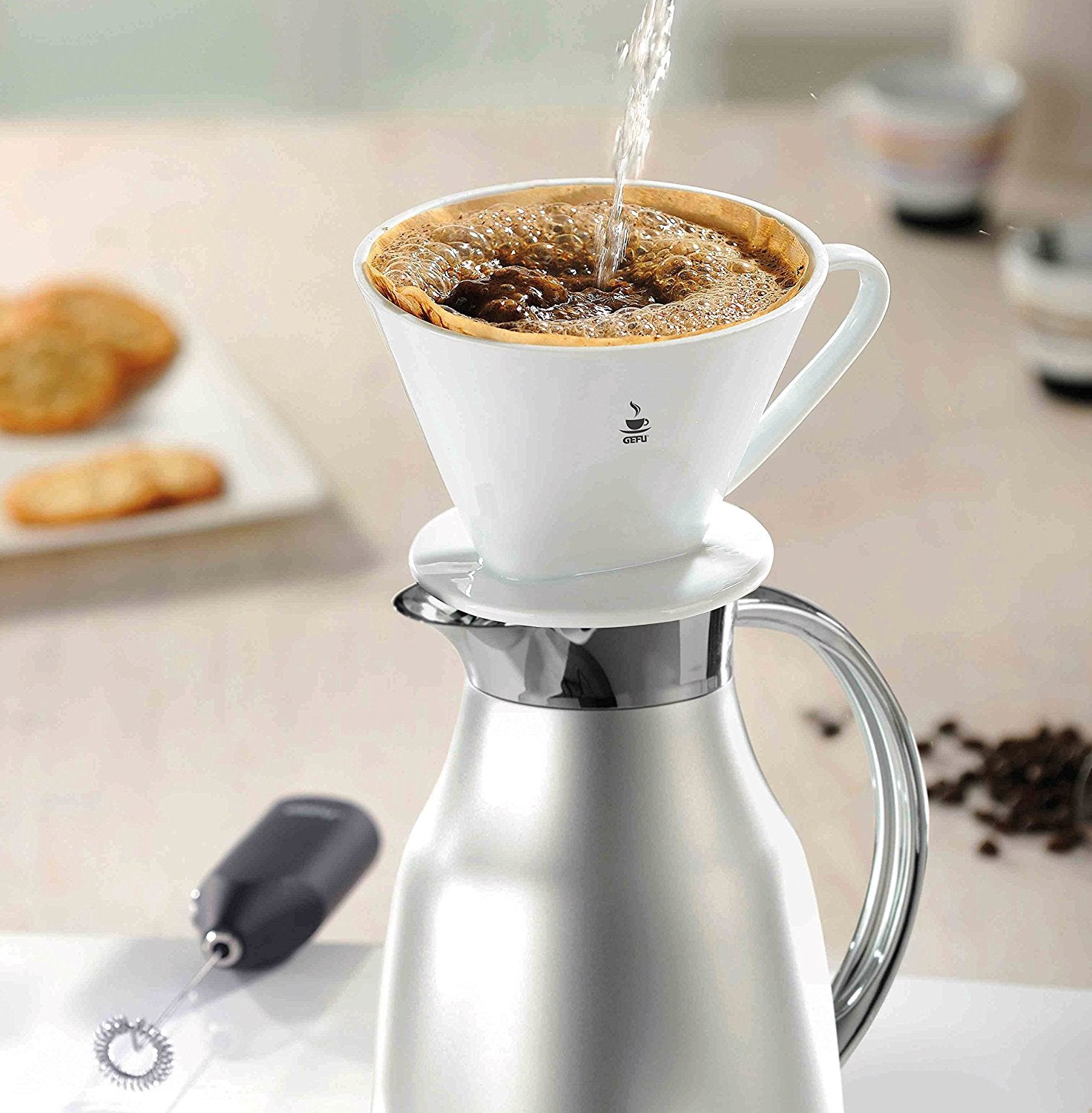 GEFU SANDRO KAFFETRAGT 2 kopper G16030 slow coffee i brug