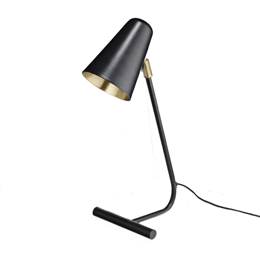 Balance bordlampe i sortlakeret med inderskærm i messing fra H. Skjalm P.. Design: H. Skjalm P.