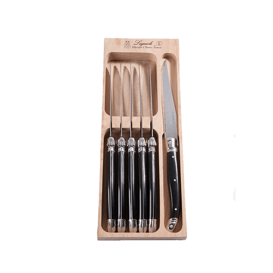 Laguiole Debutant | Steakknive, sort, 6 stk.