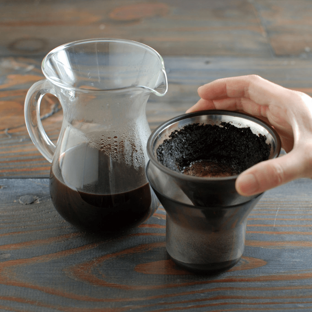 Slow Coffee holder til kaffefilter i brug