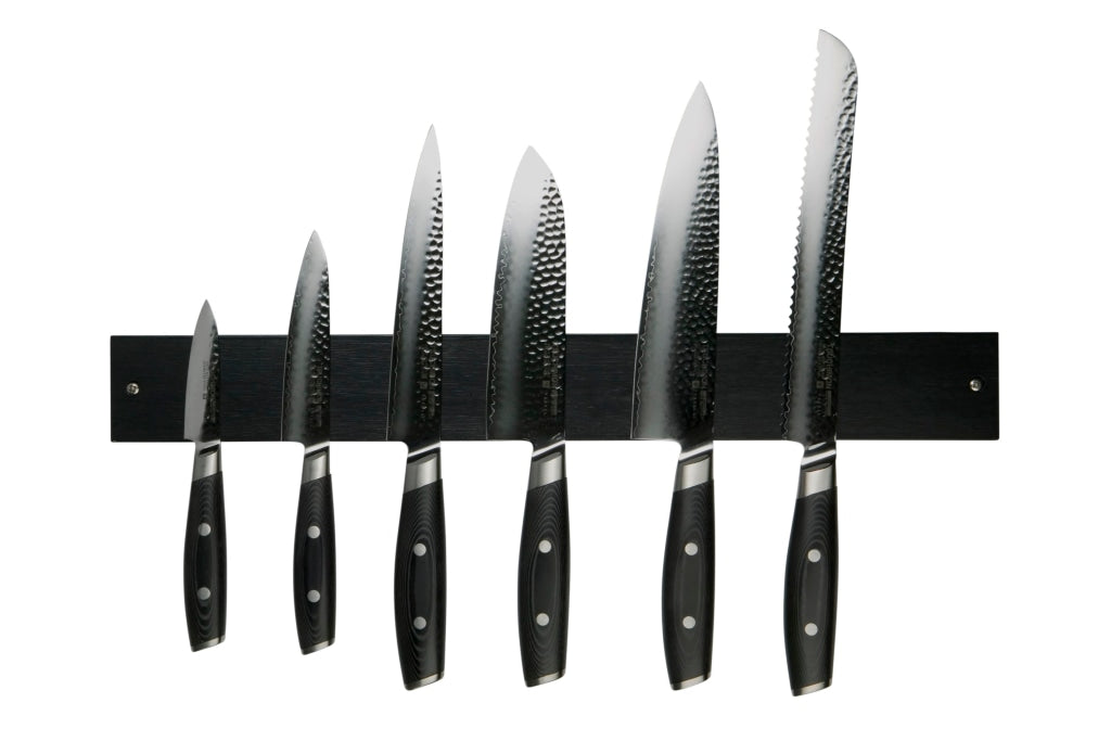 Knivmagnet, sort bambus, 49 cm.