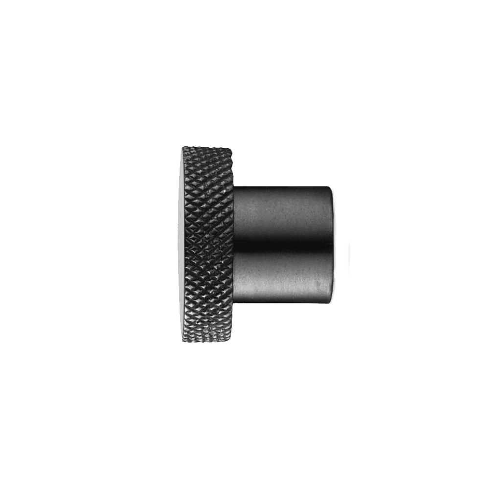 Knop | Greb/knage m. riflet mønster, sort
