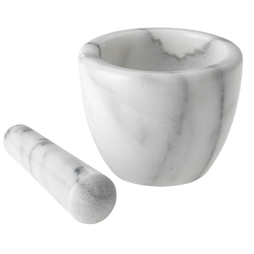 Morter, marmor, 10,2 cm.