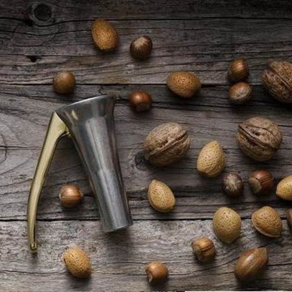 Nøddeknækker, Nut Cracker, zink og guld