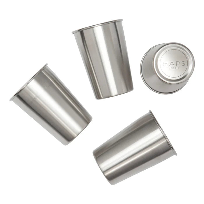 Haps rustfri stål krus - 4 stk. 350ml.