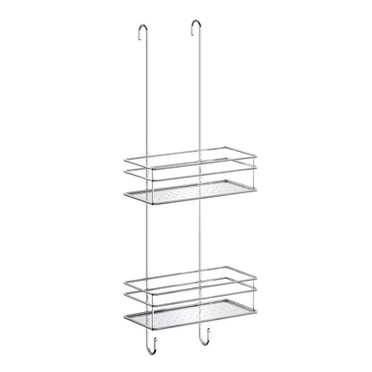 Enkel sæbekurv i 2 niveauer, krom el. sort h. 66cm.