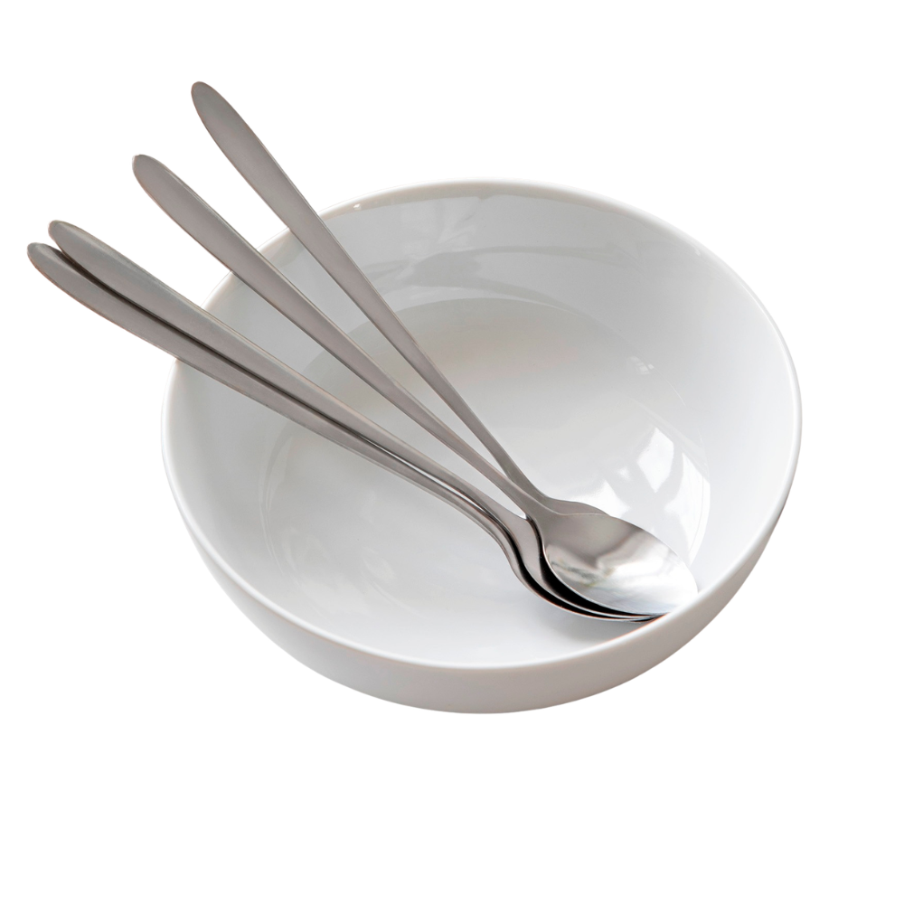 Lang ske, rustfri stål 19,5cm - 4 stk.