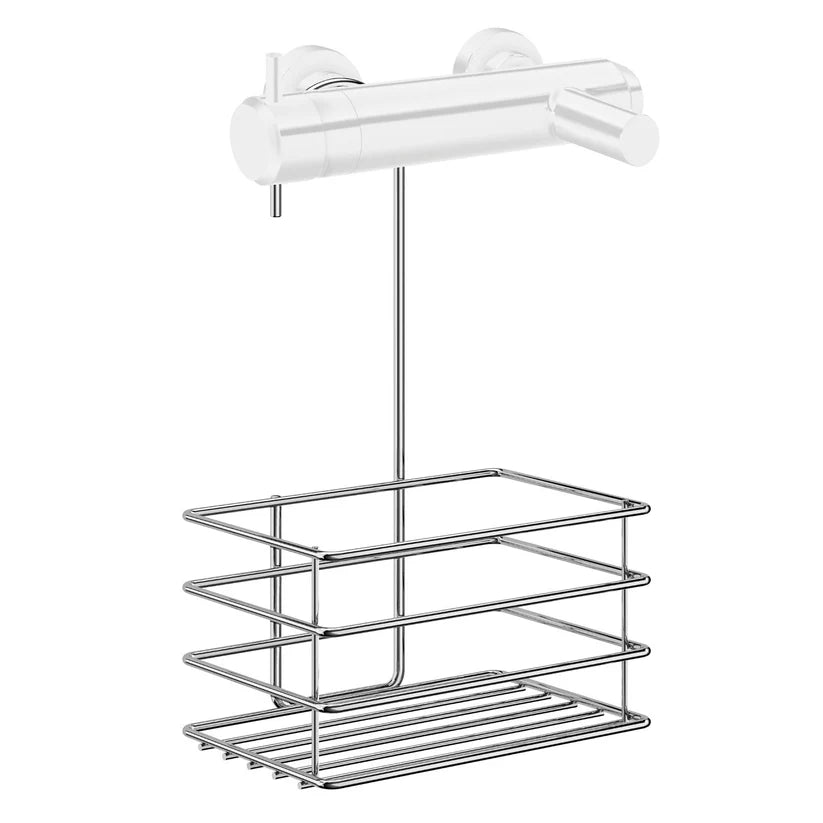 Hængende sæbekurv sort el. krom, h. 28cm.