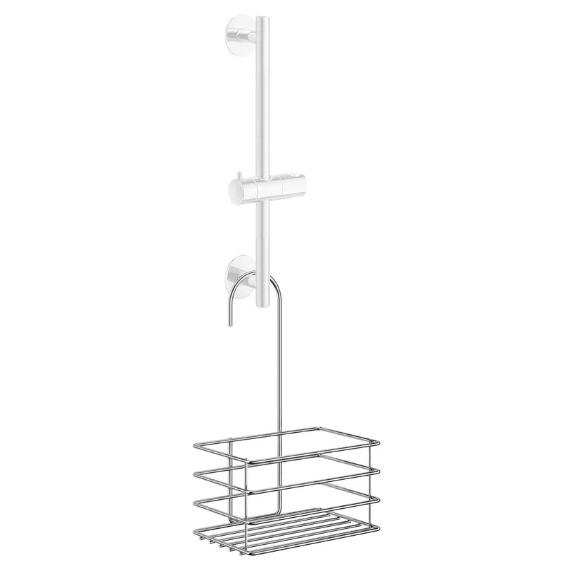 Hængende sæbekurv sort el. krom, h. 28cm.