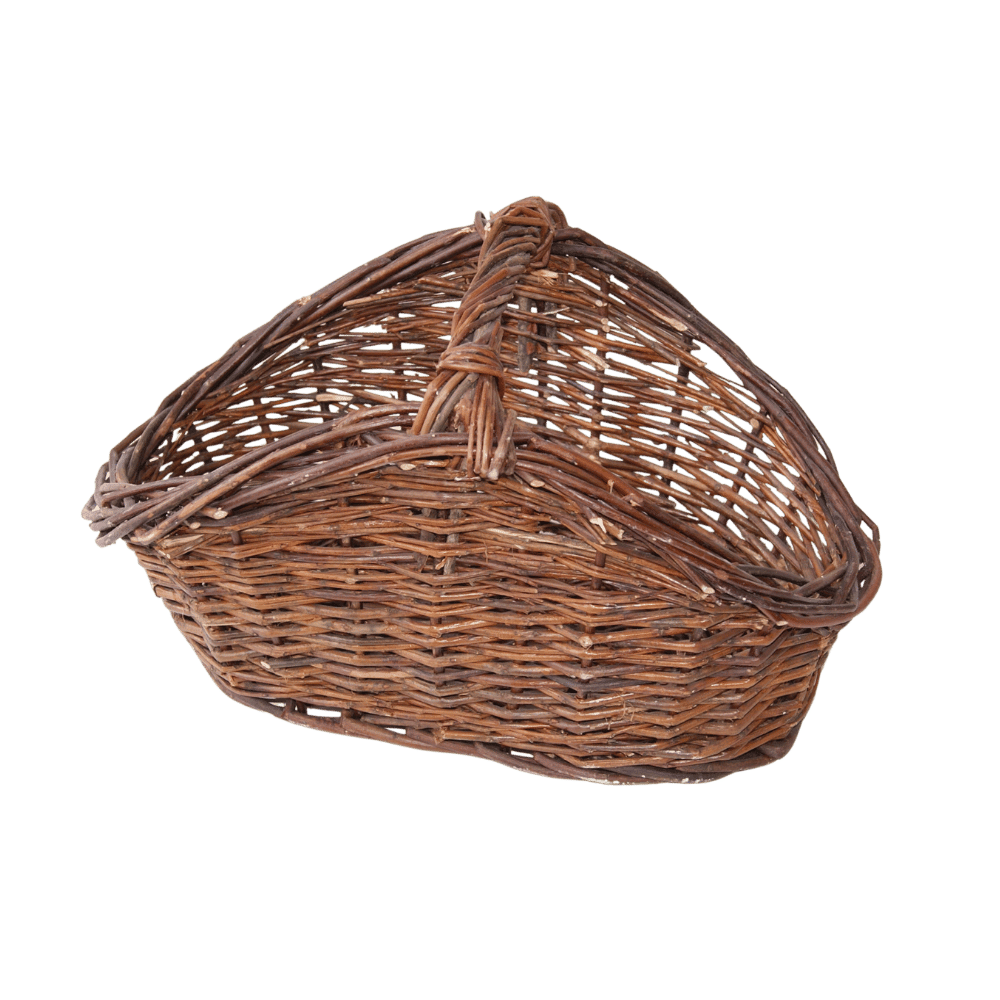 Svampekurv i råpil L.44cm.