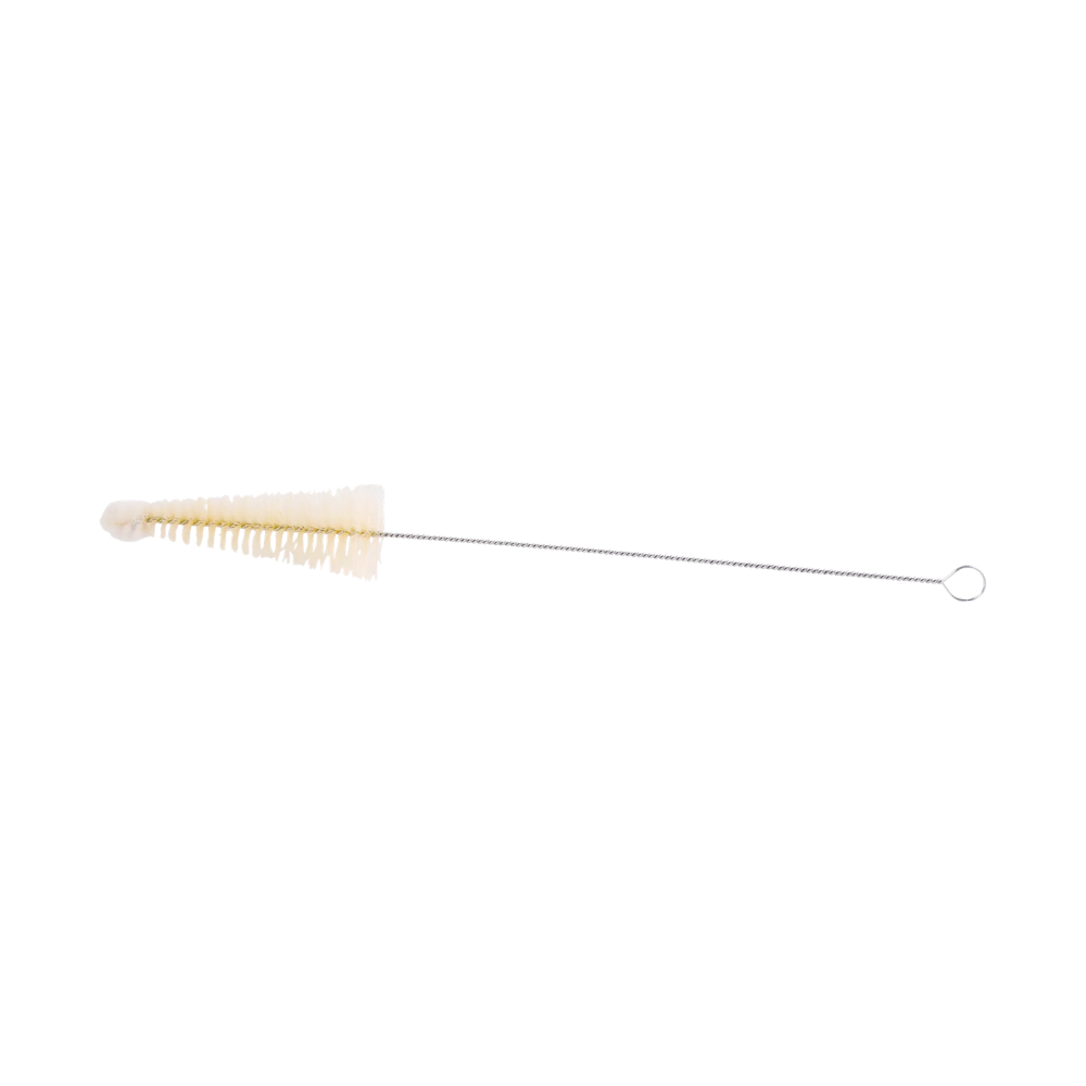 Flaskerenser, rustfri stål m. bomuld, 28cm
