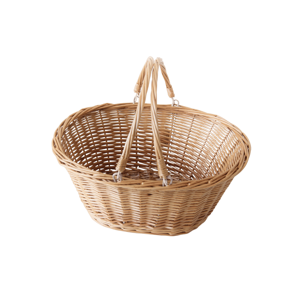Enkel bykurv m. løse hanke L. 40cm.