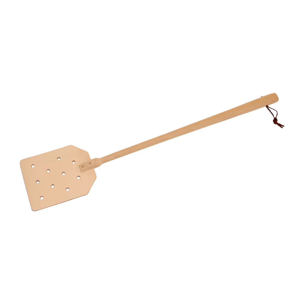 Fluesmækker i læder, 50cm