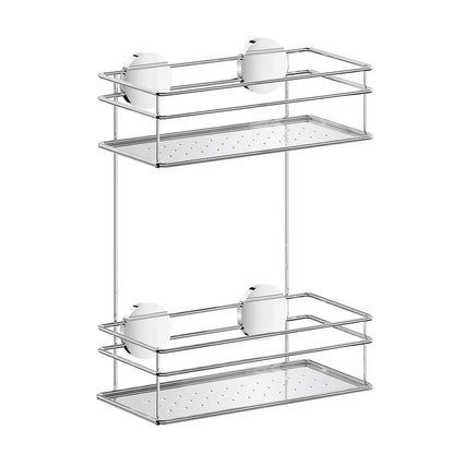 Enkel brusekurv, dobbelt sort el. krom, h. 32cm