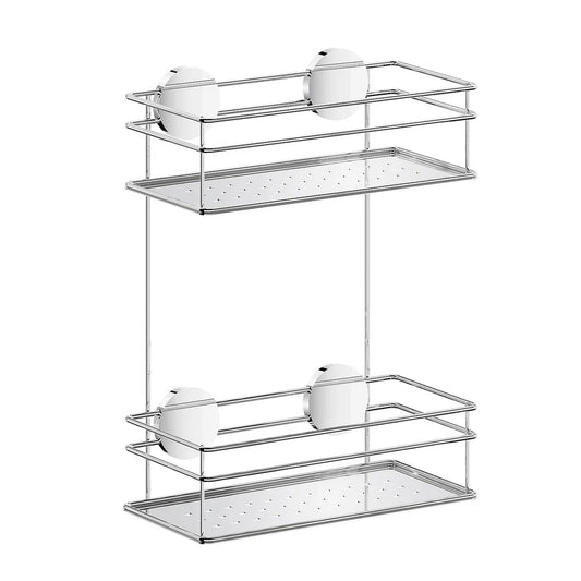 Enkel brusekurv, dobbelt sort el. krom, h. 32cm