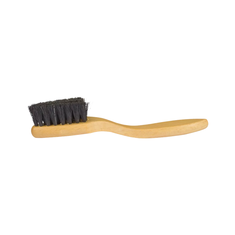 Premium skobørste kurvet m. sorte hår, 18,5cm