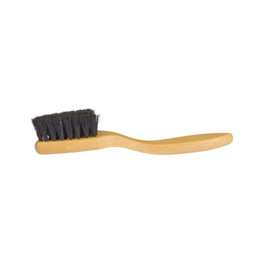 Premium skobørste kurvet m. sorte hår, 18,5cm