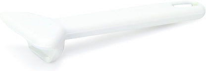 Glas og krukkeåbner, hvid metal