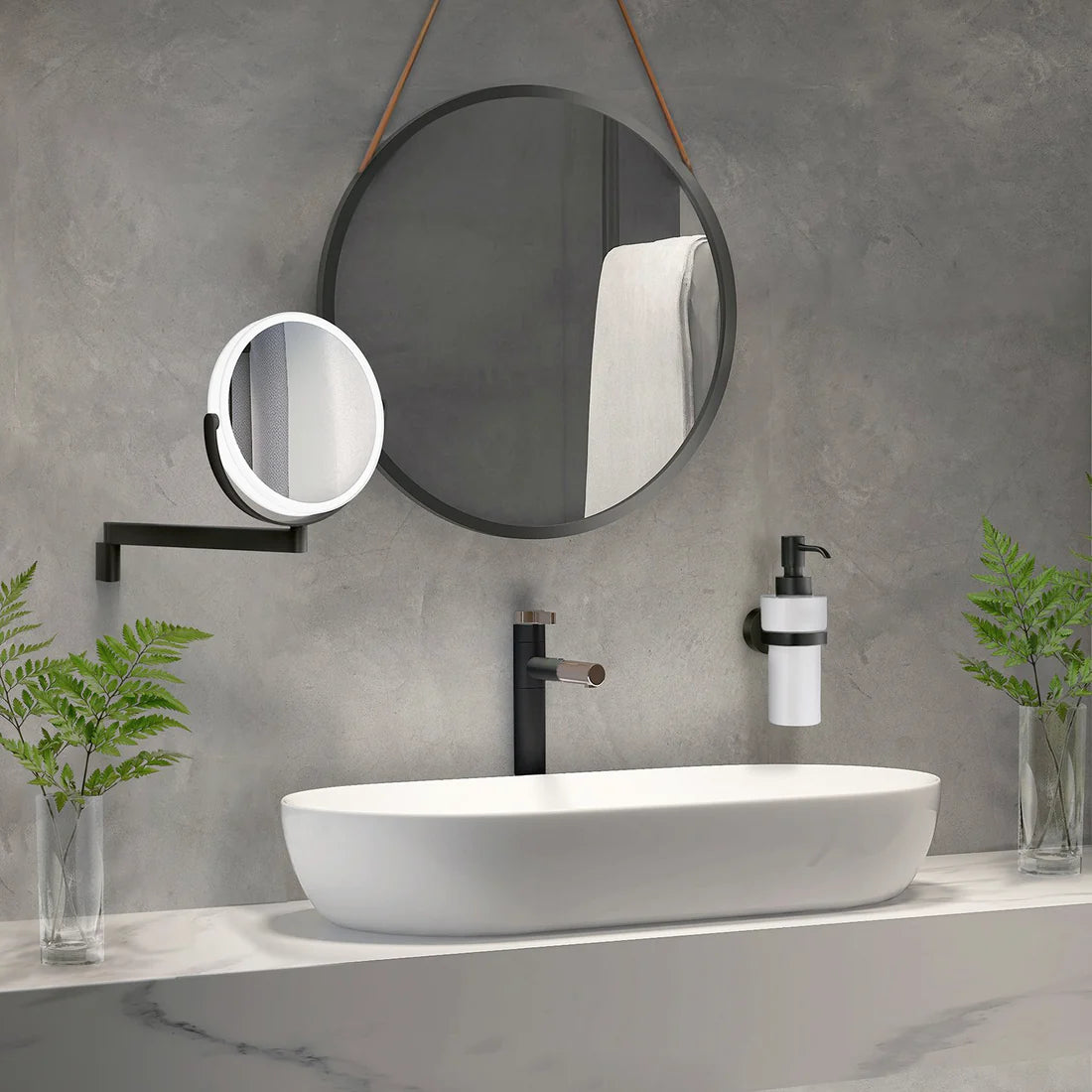 HOME | Sæbedispenser, vægmonteret, porcelæn