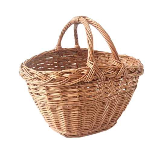 Bykurv med dobb. hank, rødpil L. 44cm