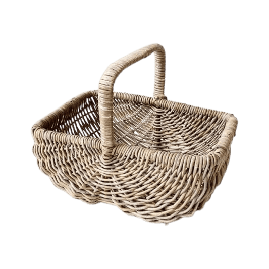 aafod Hollænderkurv i grå rattan L. 56cm