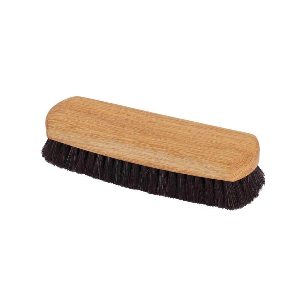Skobørste polish, mørke gedehår, 16cm