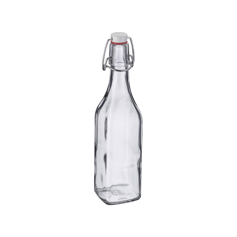 Glasflaske m. patentlåg 500ml.