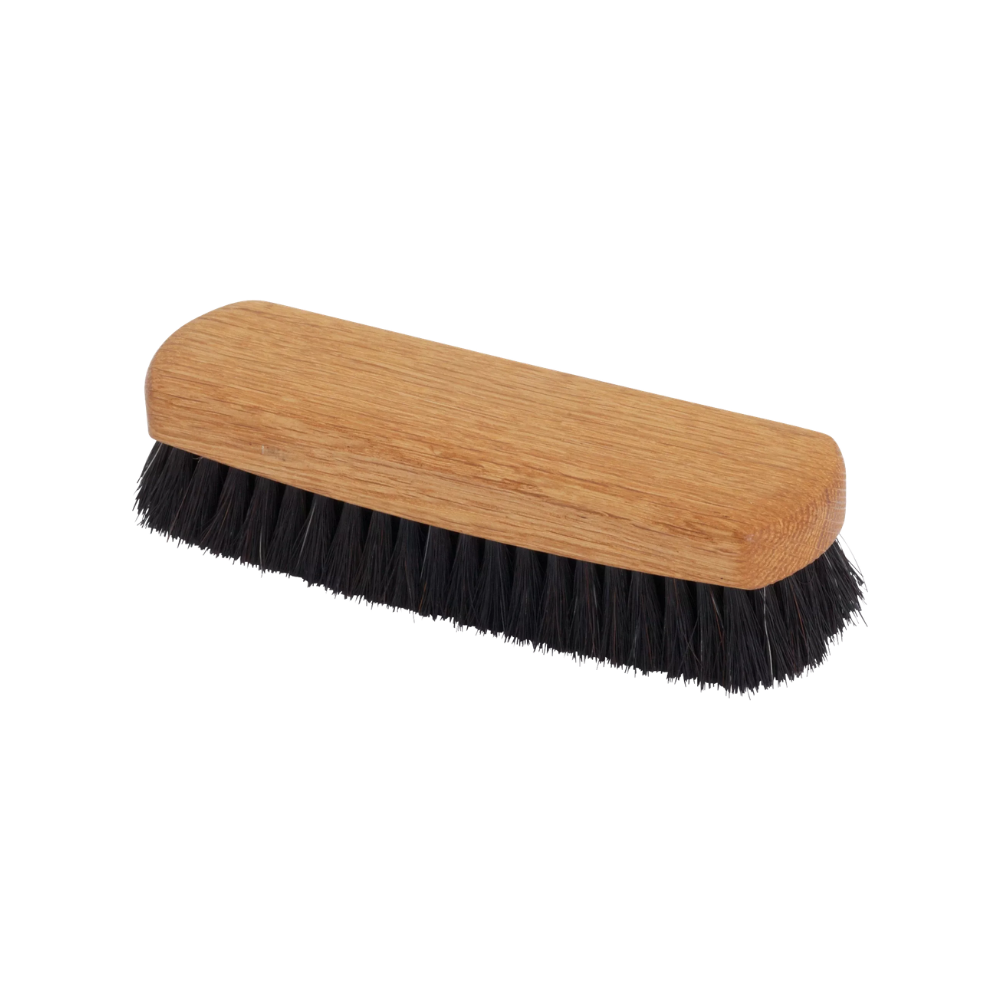 Skobørste polish, mørke hestehår, 16cm